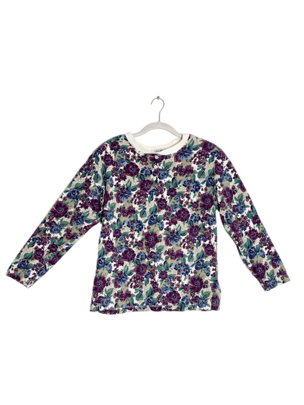 Cherokee Women's Multicolor Floral 3/4 Sleeve Pullover Top - Size M